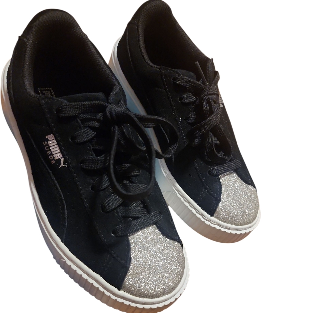 Puma Suede Platform Glam Sneakers NWOT. - Picture 3 of 11